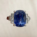Ring 54 Engagement Ring Sapphire, “Baguette” diamonds & white gold 58 Facettes A 7351