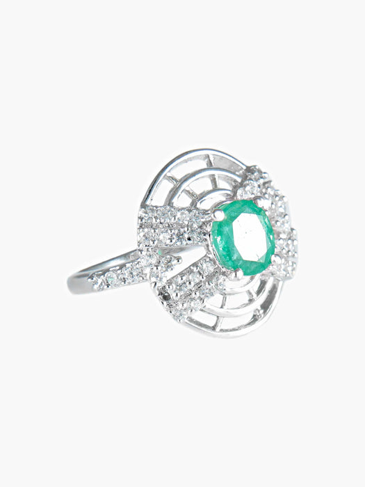 Bague 52 Bague Emeraude et Diamants 58 Facettes