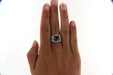 Ring Art Deco ring, sapphires and diamonds 58 Facettes 6020n