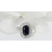 Ring 50 Art Deco Ring in Platinum, Sapphire & Diamonds 58 Facettes 31741