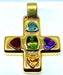 Pendentif Croix pierres semi-precieuses 58 Facettes AB165