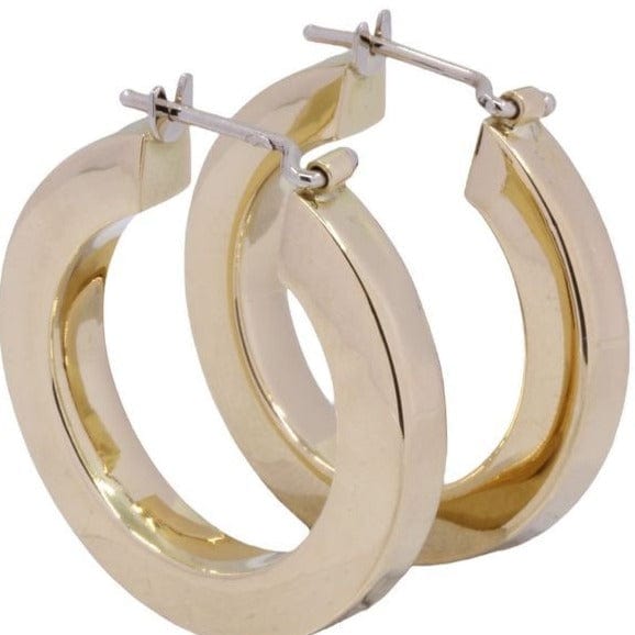 Boucles d'oreilles Créoles en or jaune & blanc 58 Facettes 063441