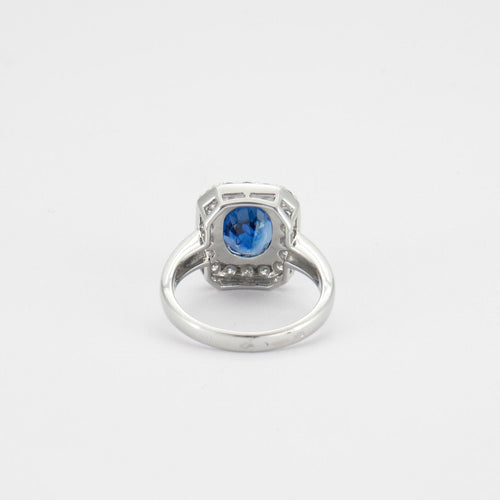 Bague Bague rectangle Saphir Diamants 58 Facettes BO994