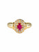 Ring 52 Old oval ruby ​​yellow gold ring 58 Facettes LP48-19