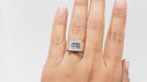 Ring 53 Ring White gold Sapphires Diamonds 58 Facettes 32343