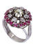 Ring 57 WHITE GOLD RUBY AND DIAMOND RING 58 Facettes 018611