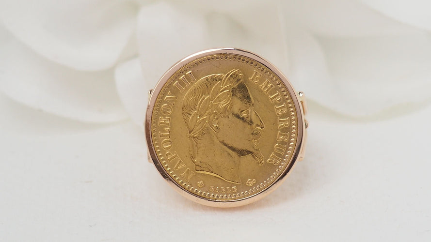 Bague 52 Bague pièce Napoléon III 58 Facettes 32401