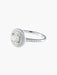 Bague 52 Bague double cercle diamants en or blanc 58 Facettes