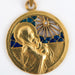 Art Nouveau Liegault medal pendant diamond and enamel plique à jour 58 Facettes