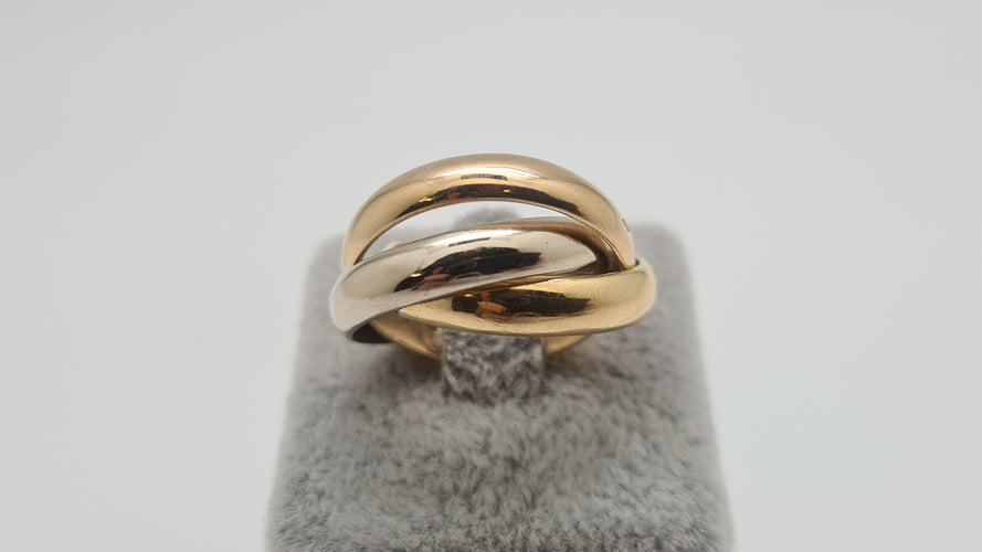 Bague 53 Bague tricolore en Or 58 Facettes