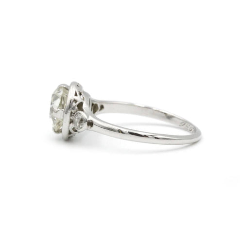 Bague Solitaire année 30 - Platine & Diamants 58 Facettes 220258R