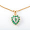 Collier Collier coeur émeraudes or jaune 58 Facettes 2788