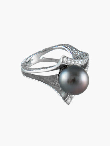 Bague Bague Perle de Tahiti et Diamants 58 Facettes
