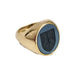 Ring 52 Yellow gold armored signet ring 58 Facettes TBU