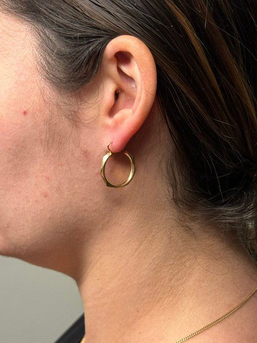 Boucles d'oreilles Paire de boucle d'oreilles créoles en or 58 Facettes