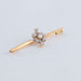 Brooch Yellow gold brooch with diamonds and pearl 58 Facettes