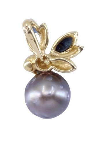 Pendentif PENDENTIF ABEILLE PERLE DE TAHITI SAPHIRS ET DIAMANT 58 Facettes 071971