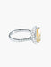 Bague 52 Bague tourmaline jaune poire et diamants or blanc 58 Facettes