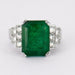 Ring 53 Emerald Ring, Diamonds 58 Facettes