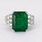 Bague 53 Bague Emeraude, Diamants 58 Facettes