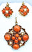 Boucles d'oreilles Parure Napoléon III - pendentif et boucles d’oreilles or, jaune, corail et perles fines 58 Facettes AB185