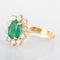 Bague Bague Marguerite Emeraude et diamants 58 Facettes 8392