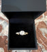 Ring 58 Diamond solitaire ring 0,65 cts platinum and 18 ct yellow gold 58 Facettes BD175