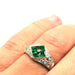 Ring 50 Art Deco diamond and emerald ring 58 Facettes 3712