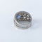 Bague 54.5 Bague bandeau platine, saphir et diamants 58 Facettes