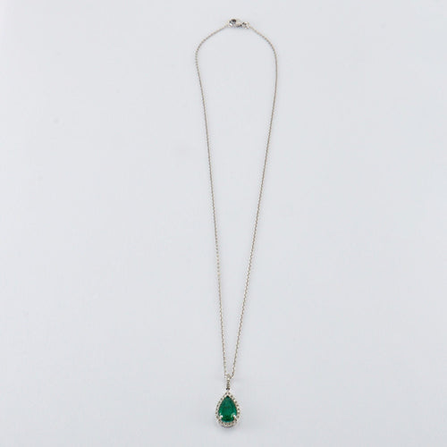 Pendentif Pendentif Emeraude & diamants 58 Facettes FL236