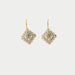 Earrings 2 gold earrings with geometric patterns 58 Facettes