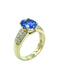 Bague Bague or jaune saphir et diamants 58 Facettes