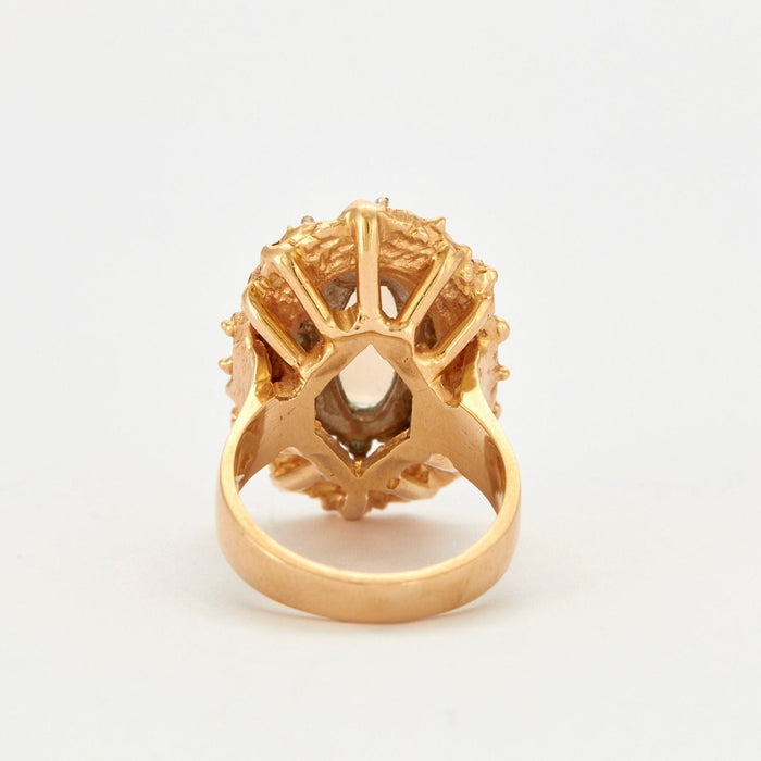 Bracelet SERVAN - Parure en or jaune, pierres de lune et diamants 58 Facettes