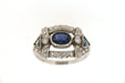 Ring Art Deco ring, sapphires and diamonds 58 Facettes 6020n