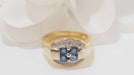 Bague 55 Bague saphirs de Ceylan et diamants 58 Facettes 32136