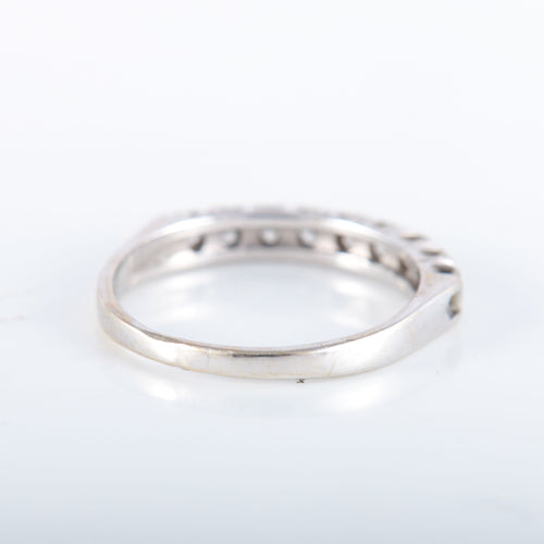 Bague 53 Demi-alliance 9 Diamants 58 Facettes JE475