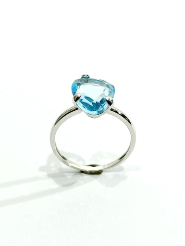 Bague Bague Or Blanc Topaze 58 Facettes