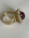 Ring 46.5 Yellow Gold Ruby Diamond Ring 58 Facettes 4532 LOT