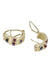 Earrings Clip-on earrings, sapphires, rubies 58 Facettes 063451