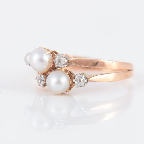 Bague 53 Bague Toi & Moi perles 58 Facettes P6L4