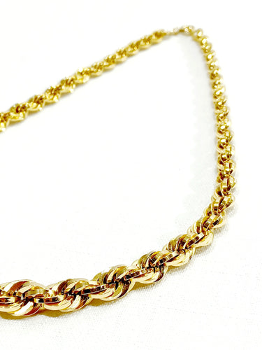 Collier Collier Or Rose Maille Corde 58 Facettes 3124/1