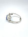 Bague Bague or blanc Saphir de Ceylan et diamants 58 Facettes