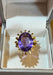 Ring 56.5 Yellow Gold Amethyst Cocktail Ring 58 Facettes B341