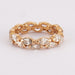 Ring 57 Alliance in yellow gold, diamonds, marquise 58 Facettes