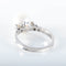 Bague 52 BAGUE OR GRIS PERLE BLANCHE ENTOURAGE DIAMANTS 58 Facettes LP 918