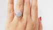 Bague 54.5 Bague double entourage en or blanc et diamants 58 Facettes 31982