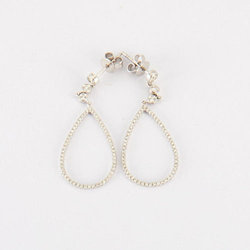 Boucles d'oreilles Boucles d'oreilles en Or blanc & diamants 58 Facettes
