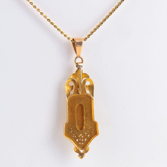 Collier Collier avec pendentif or jaune 58 Facettes