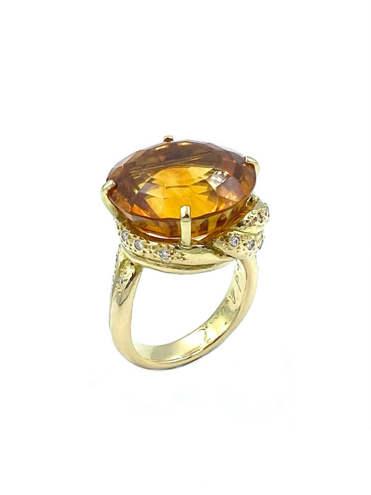 Bague Bague D’AVOSSA citrine & diamants 58 Facettes