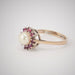 Ring White Gold Pearl and Ruby Ring 58 Facettes 3569 LOT